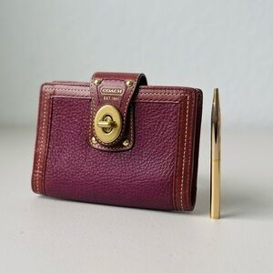 Coach Legacy Turnlock Address Book Wallet